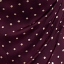 Burgundy Polka Dot Print Flutter Sleeve Wrap Midi Dress