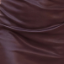 Chocolate Brown Faux Leather Cowl Neck Midi Dress