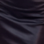 Black Faux Leather Cowl Neck Midi Dress